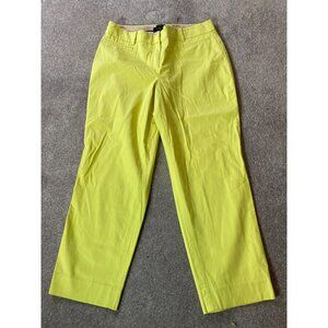 NWT Talbots Womens Perfect Crop Curvy Pants Lime Green Size Curvy 8